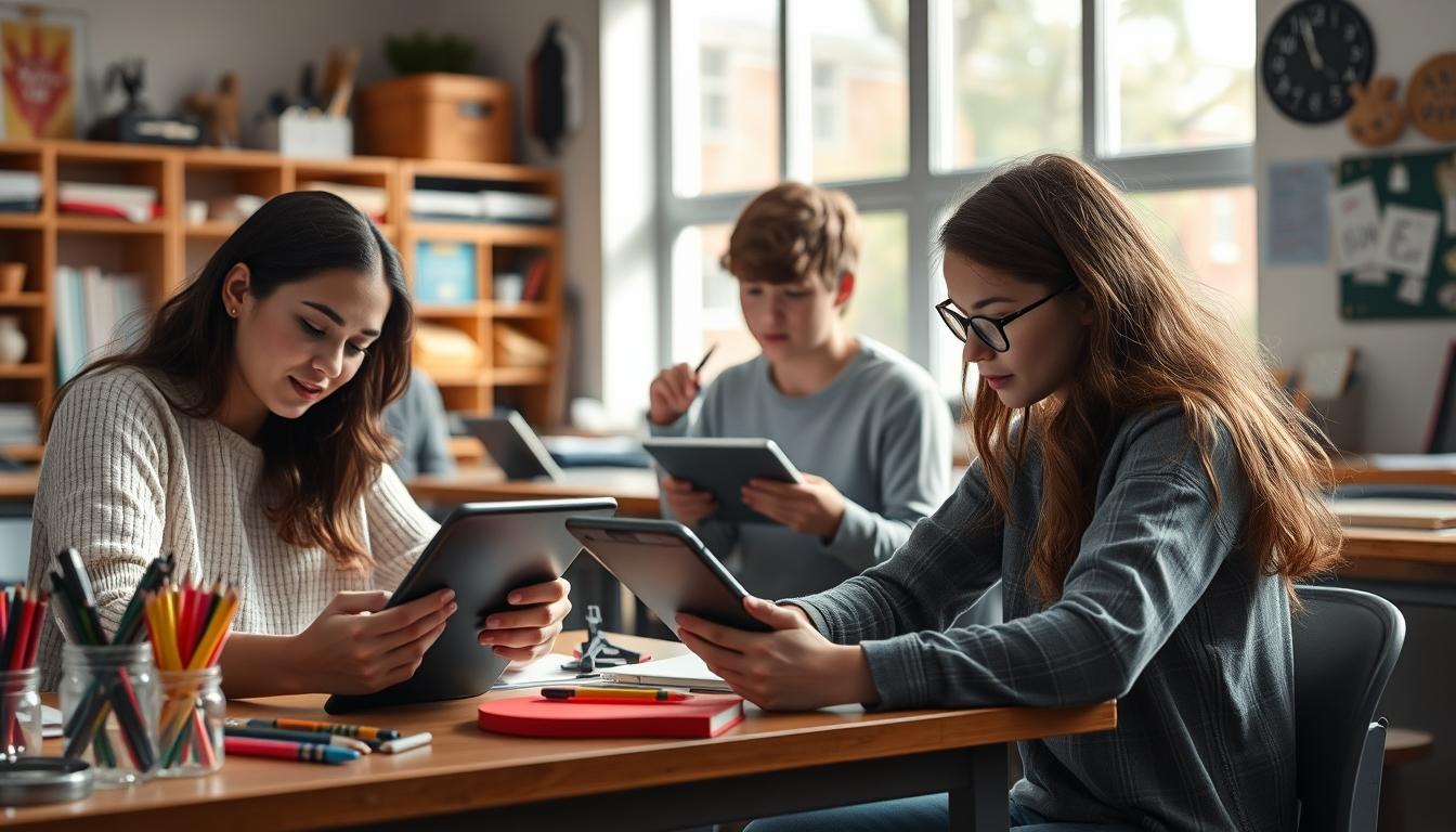 Structured study materials and learning resources on a desk